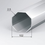 RT102x2,5, вал октогональный