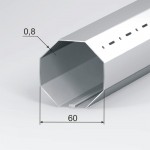 RT60x0,8, вал октогональный